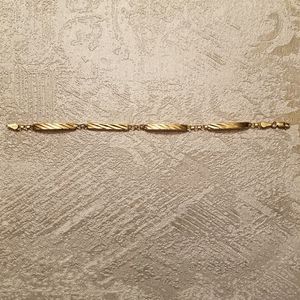 14kt Gold Bar and Link Bracelet